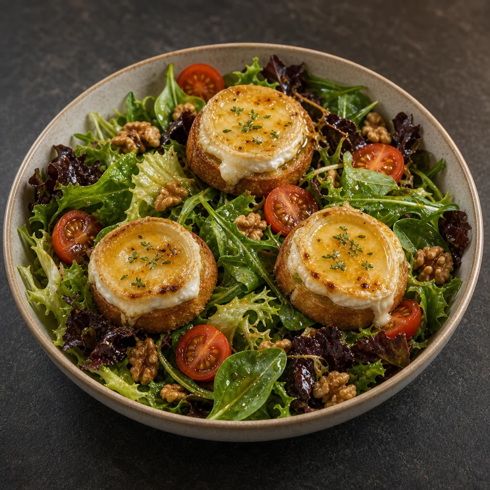 Salade de chèvre chaud