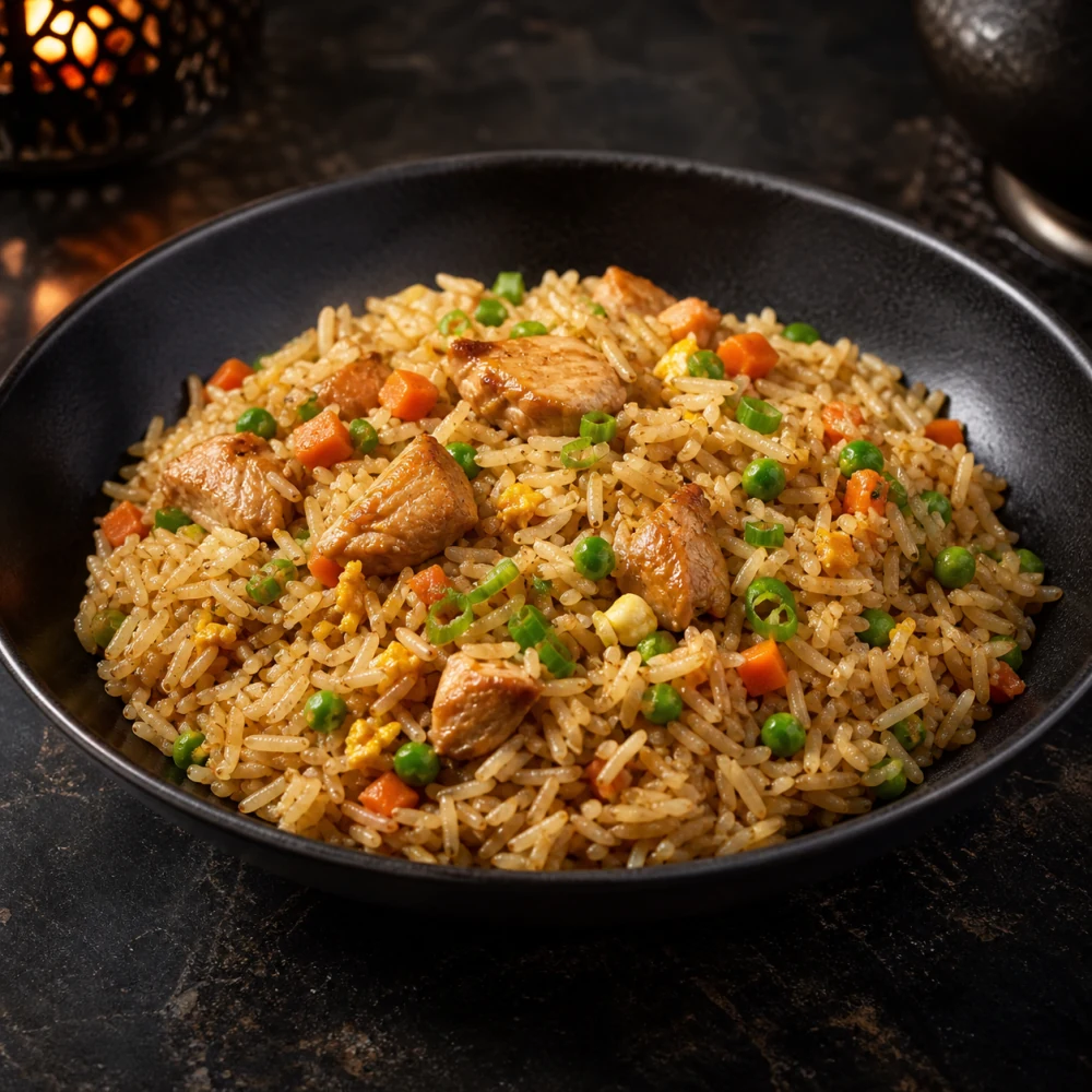 Riz sauté au poulet